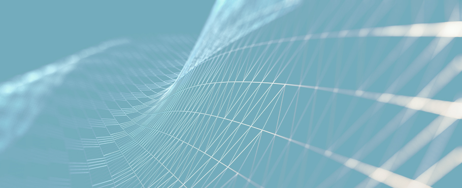 Mesh or net with lines and geometrics shapes detail.3d illustration